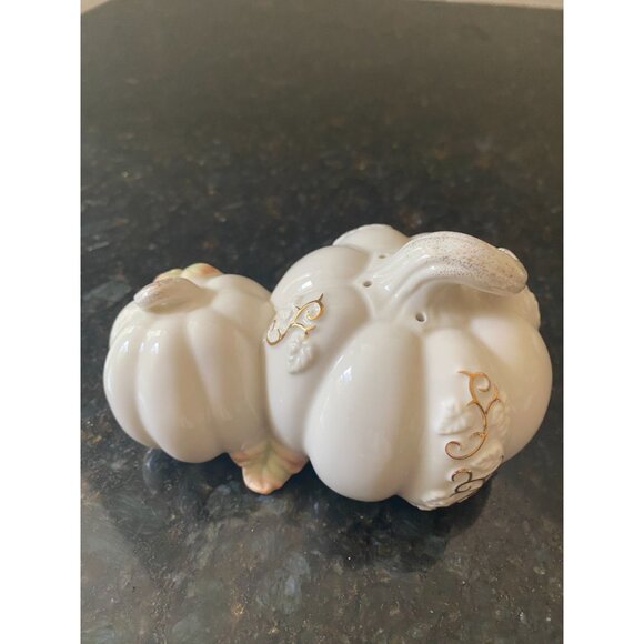 Lenox "Golden Harvest" Pumpkin Salt and Pepper Set, NIB - Picture 4 of 9